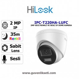 HILOOK IPC-T220HA-LUFC 2mp Gece Renkli ve Sesli ip Dome Kamera